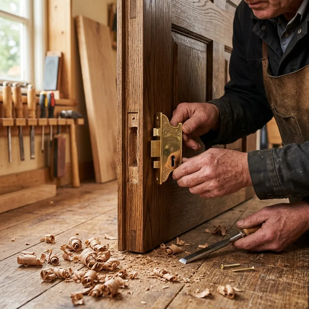 Wooden Door Locks illustration